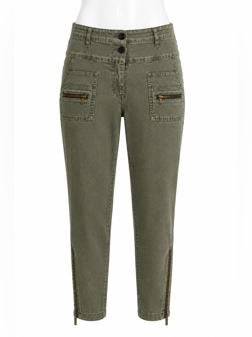 Size 2 Michael Kors Women’s Y2K Low Rise Olive Green Utility Cargo Pants